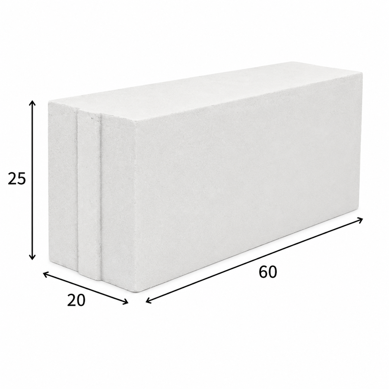 طابوق أبيض متداخل صناعات 20×25×60 طابوق أبيض متداخل صناعات مقاس 20×25×60 سم لمشاريع البناء والتشييد في الكويت
